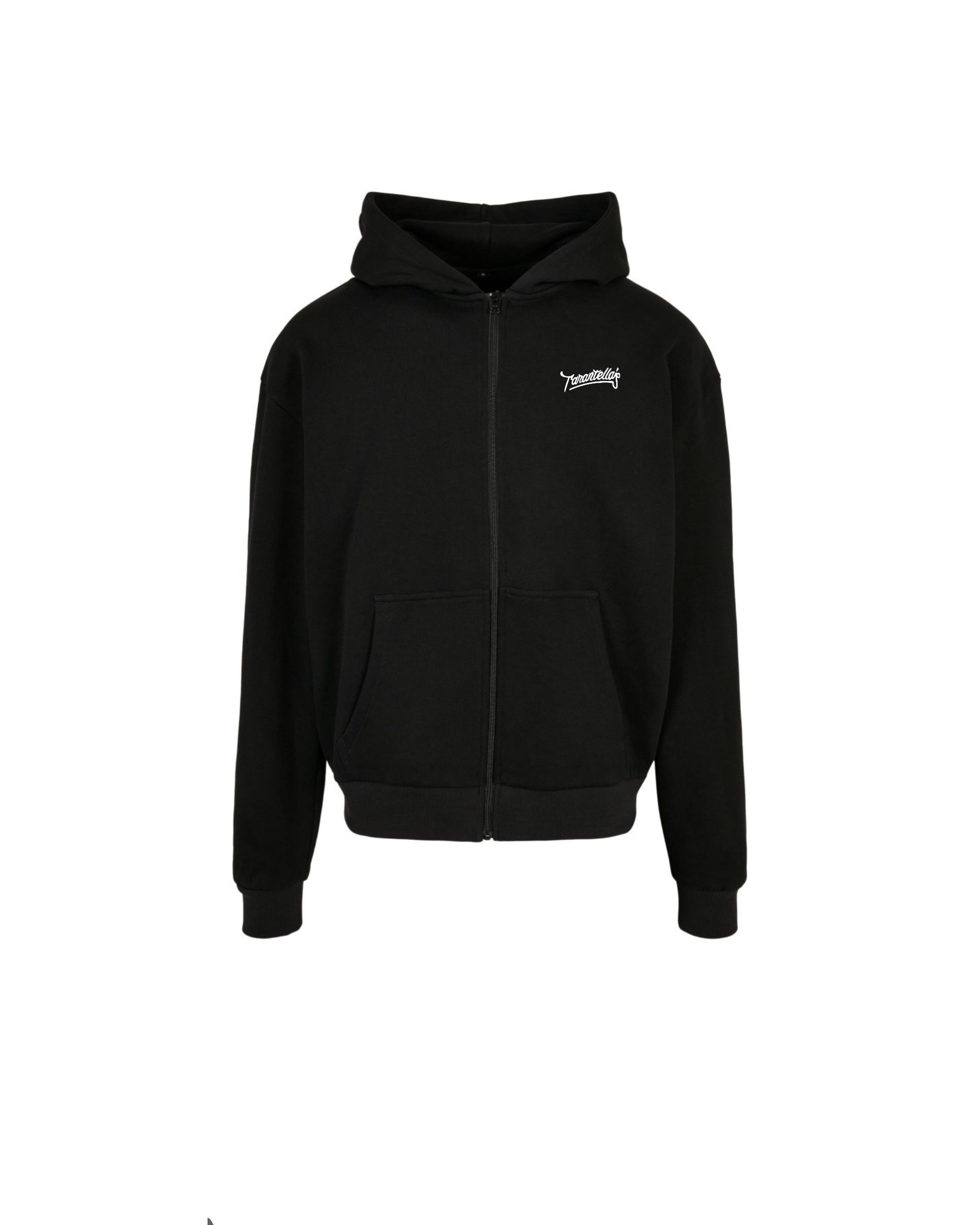 Basic black zip hoodie